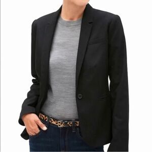 NWOT Banana Republic Factory Classic Black Suit Blazer 8